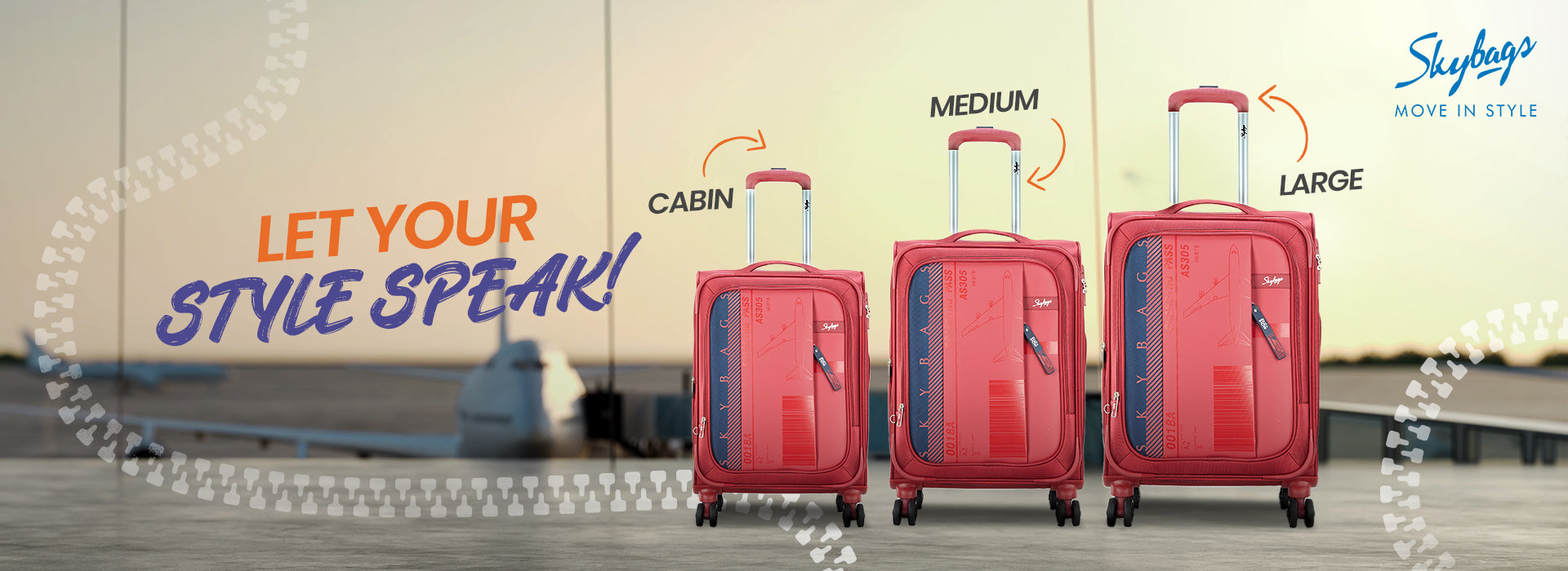 Skybag top luggage sizes