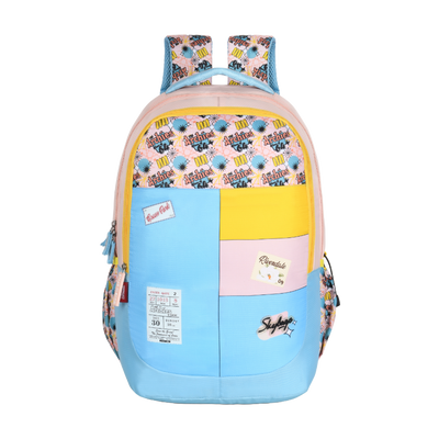 Skybags Archies Light Blue School Backpack With 3 Compartments