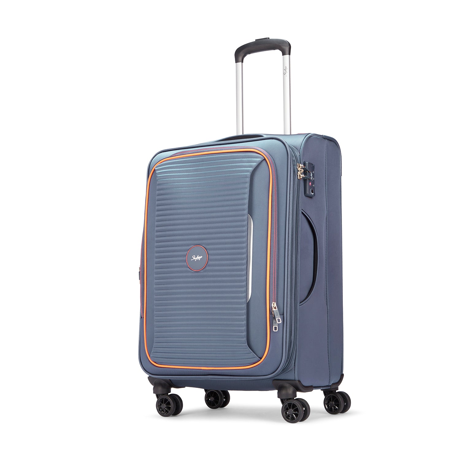 SKYBAGS CHRYSAL SOFT CASE LARGE CHECKIN LUGGAGE TROLLEY BAG LIGHT NAVY