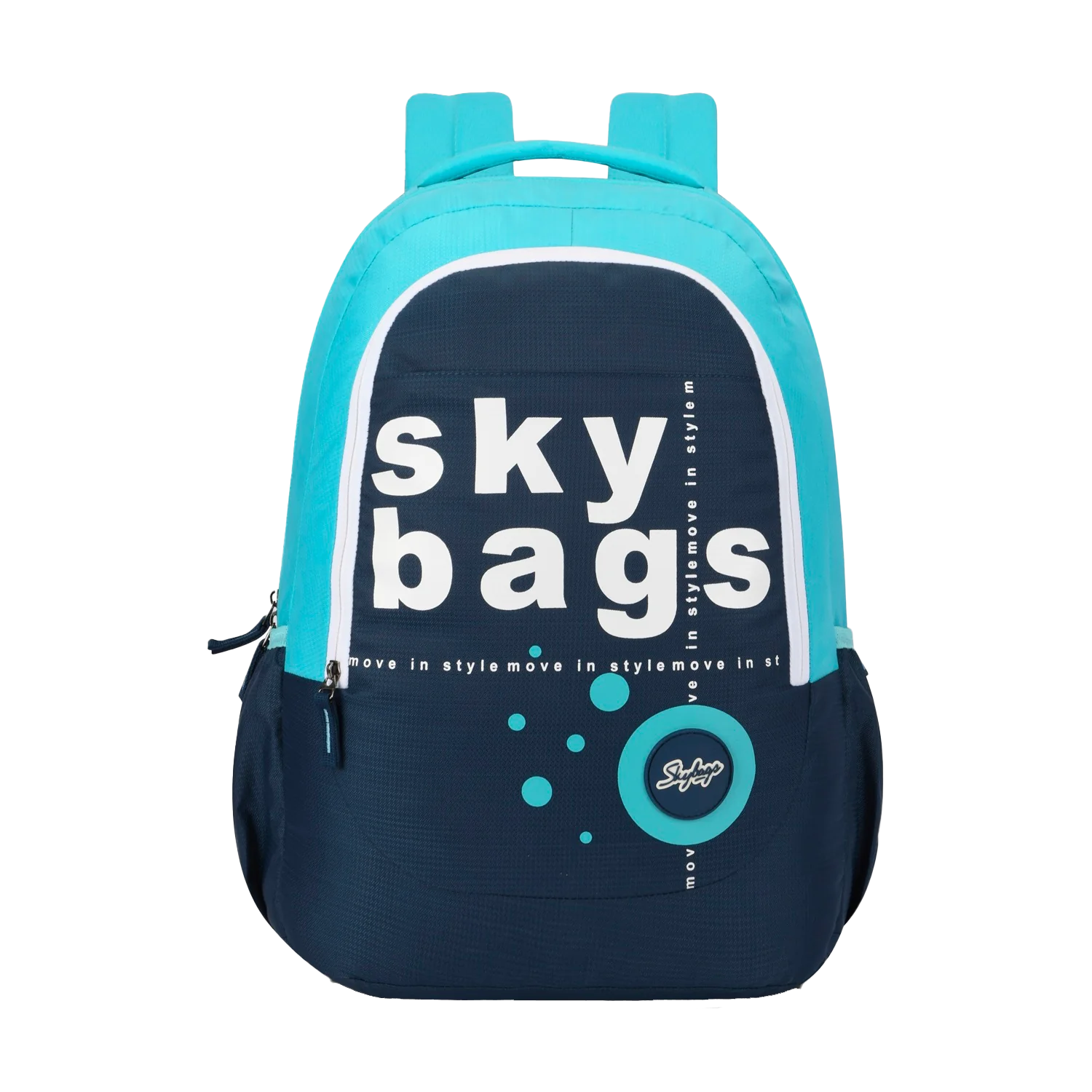 Skybags Zippy, Polyester, 34 Liters, Compartment, Front Pocket, Side Bottle Pockets, School Backpack For Boys And Girls Teal