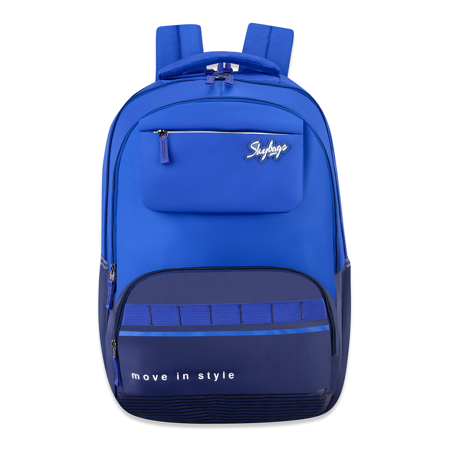 Skybags Bussin 01 School Backpack, Blue - Main Image
