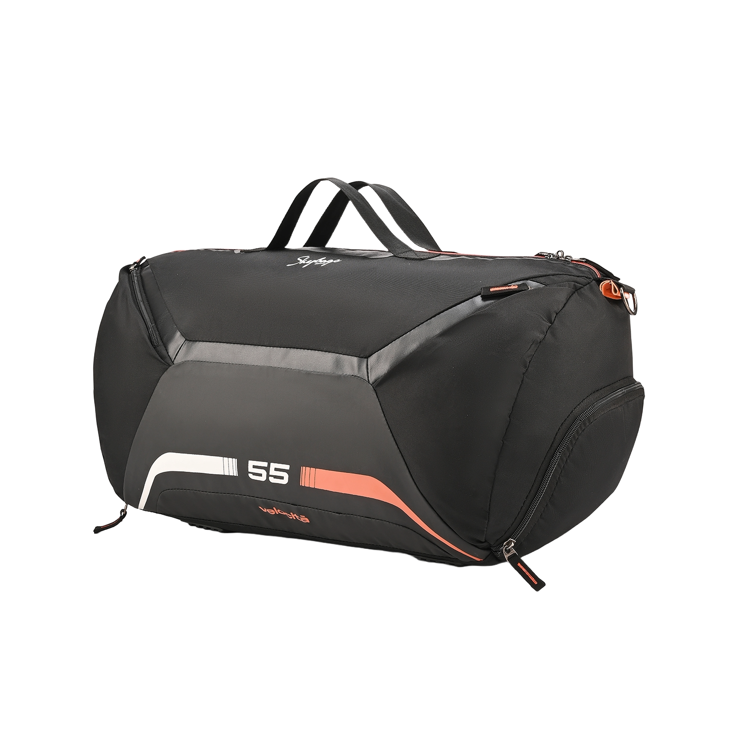 SKYBAGS ENDEAVR GYM DUFFLE BAG BLACK AND ORANGE