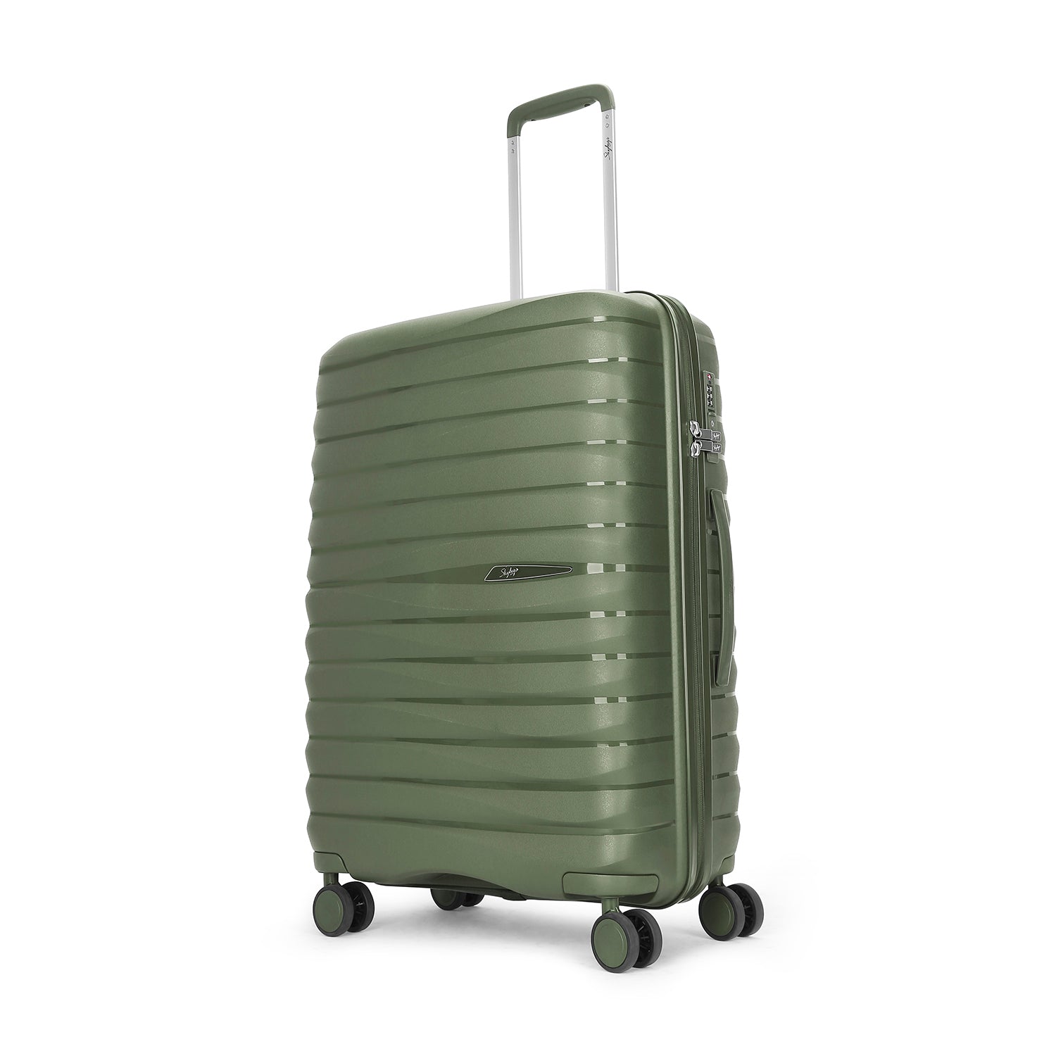 SKYBAGS FLOAT HARD CASE MEDIUM CHECKIN LUGGAGE TROLLEY BAG GREEN