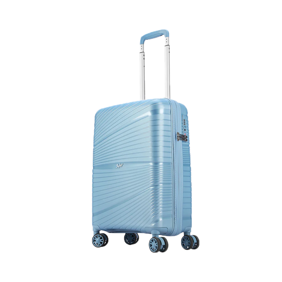 SKYBAGS SKYLITE HARD CASE CABIN LUGGAGE TROLLEY BAG POWDER BLUE