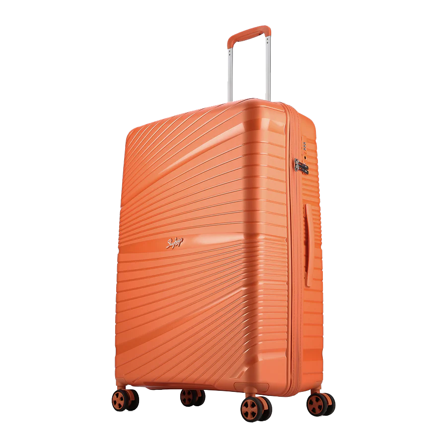 SKYBAGS SKYLITE HARD CASE LARGE CHECKIN LUGGAGE TROLLEY BAG ORANGE
