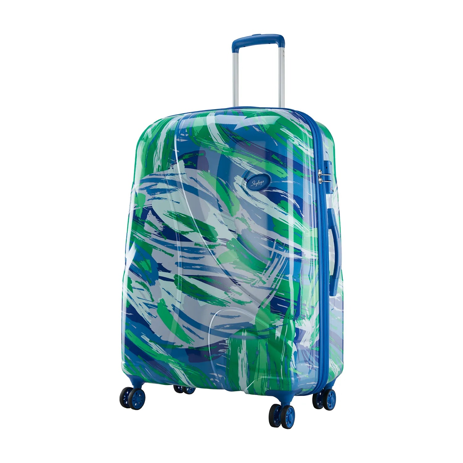 SKYBAGS ABSTRACT HARD CASE CABIN LUGGAGE TROLLEY BAG GREEN