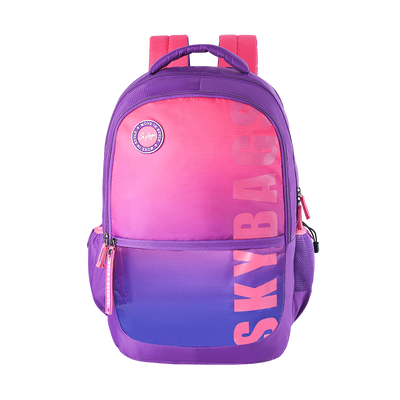 Skybags Squad Plus Purple Backpack With Fabric Pocket