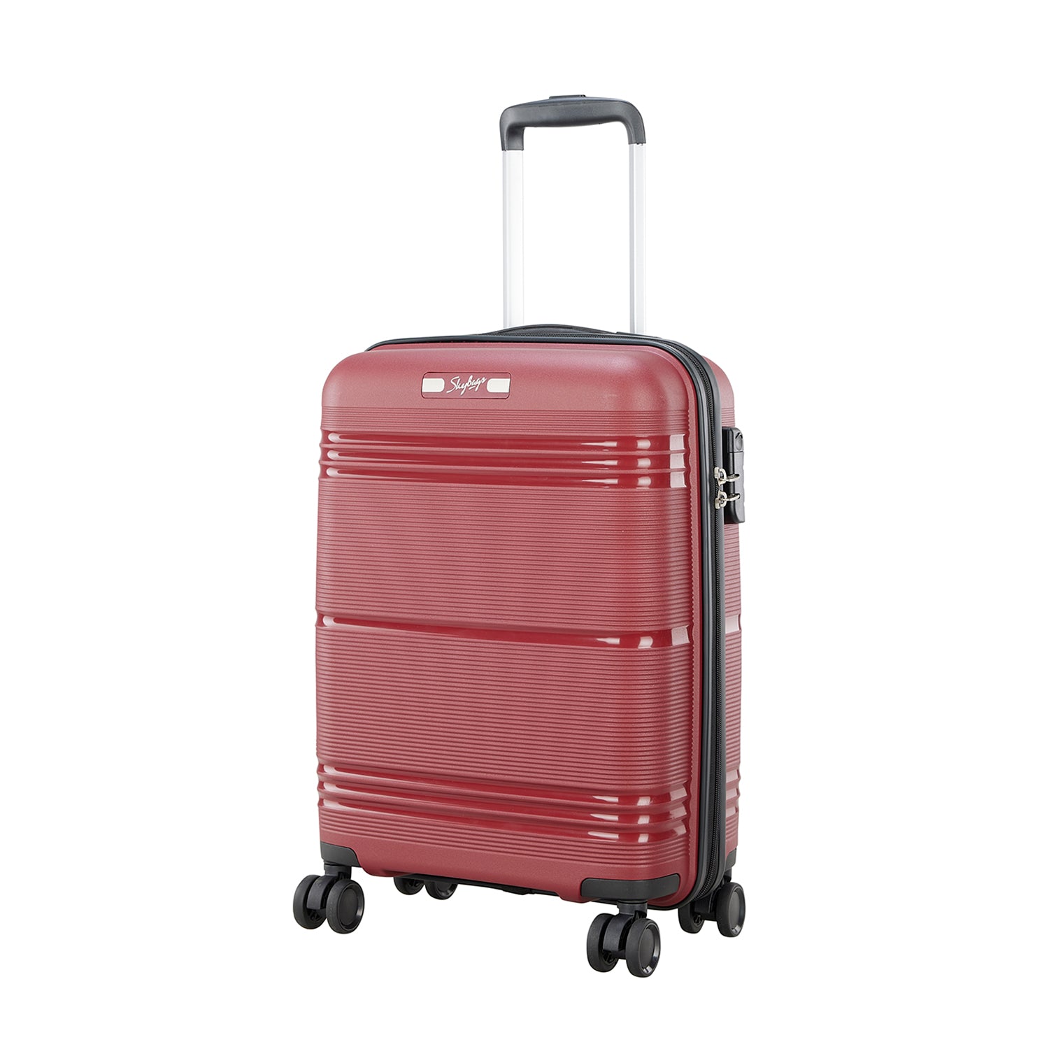 SKYBAGS FOCUS HARD CASE CABIN LUGGAGE TROLLEY BAG MAROON