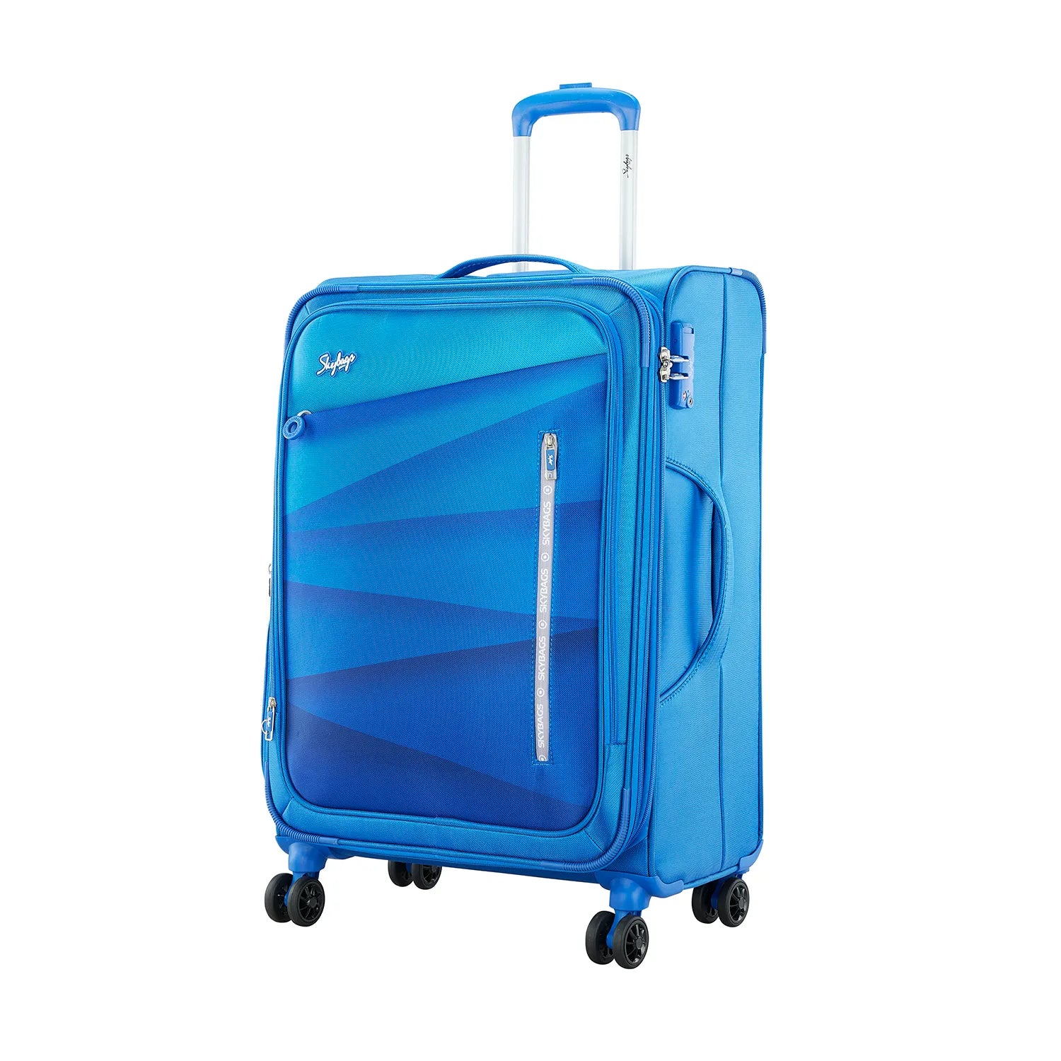 SKYBAGS REVERB NXT SOFT CASE CABIN LUGGAGE TROLLEY BAG BLUE
