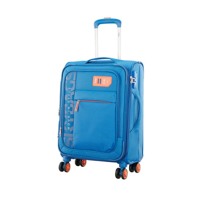 Polyester Bright Blue Luggage Bag From Skybags