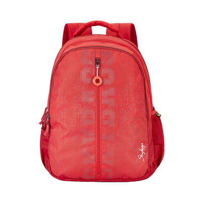 Skybags New Neon Red Polyester Backpack 