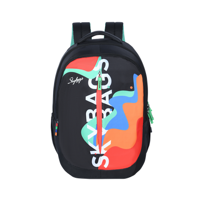 Skybags Klan Black Backpack With Organizer