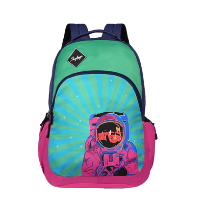Skybags New Neon Blue Pink 30L Backpack With Organizer