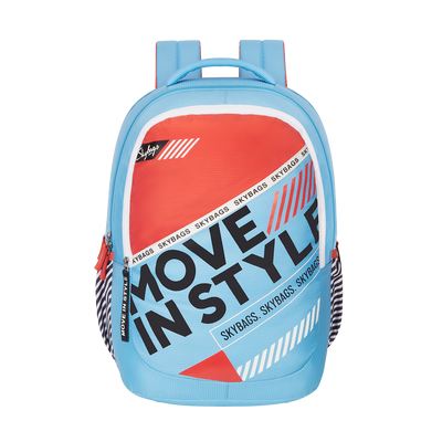 Skybags Klan Plus Skyblue Unisex Backpack With Secret Pocket 