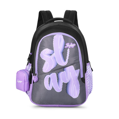 PEARL 06 SCHOOL BACKPACK BLACK PURPLE