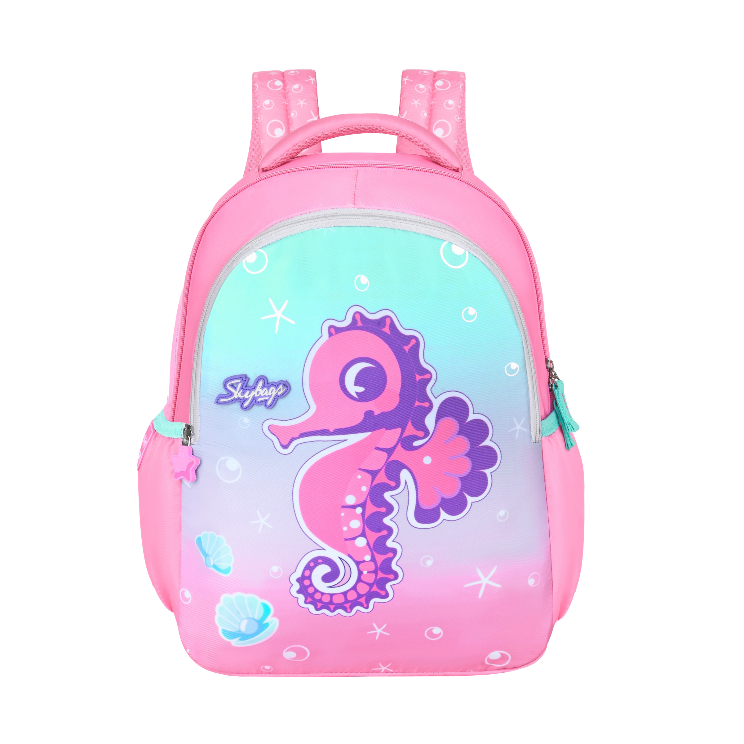 Skybags Snuggle Pink School Backpack With Printred ID Tag