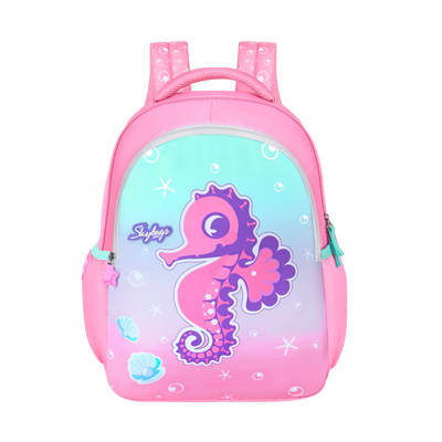Skybags Snuggle Pink School Backpack With Printred ID Tag