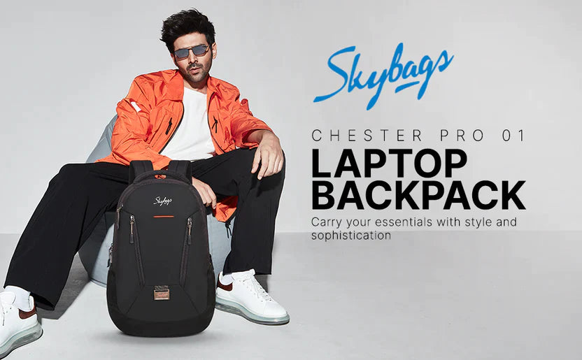 Skybags Chester Pro 01 Laptop Backpack Black A+ Banner 1