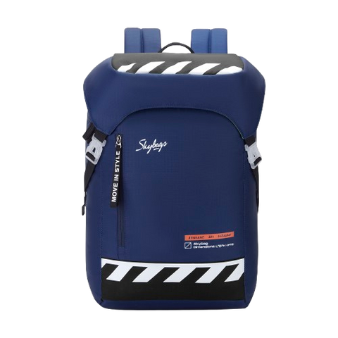 Skybags Yolo Pro Blue, Laptop backpack, 29L, Spacious, Unisex, Flap Op