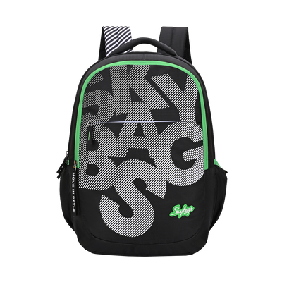 Skybags Klan Plus Black Unisex With Bottle Pockets with Loops