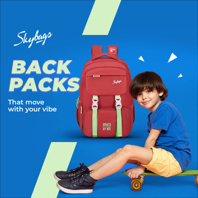 Skybags Sonic Pro School Backpack, 42L, 3 Compartments, Insulated Tiffin Compartment, Laptop Bag, Organizer + File Sleeve, for Boys & Girls Water Resistant, Lightweight