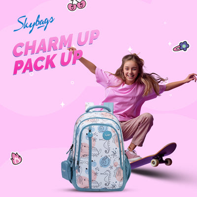 Skybags CHARM 01 SCHOOL BACKPACK CAMEO BLUE