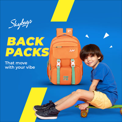 Skybags Sonic Pro School Backpack, 42L, 3 Compartments, Insulated Tiffin Compartment, Laptop Bag, Organizer + File Sleeve, for Boys & Girls Water Resistant, Lightweight