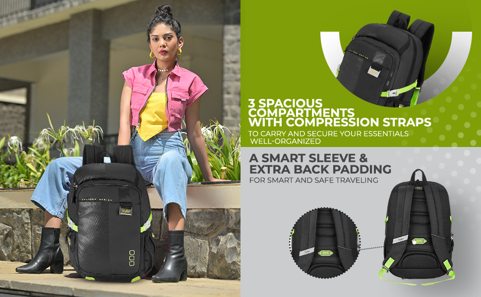 Skybags Chaser 02 "Laptop Backpack (H) Black"