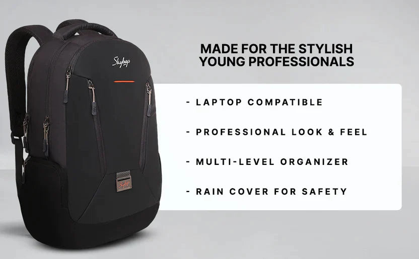 Skybags Chester Pro 01 Laptop Backpack Black A+ Banner 9