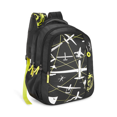 Skybags New Neon 22 "04 School Backpack Black"