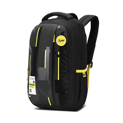 Skybags Grad V2 Black, Laptop backpack, 30L, Spacious, 2 Compartment, organiser, Rain Cover, Secret pocket, Padded back, Backpack for men women, Premium TPE Fabric, 1 Year International warranty