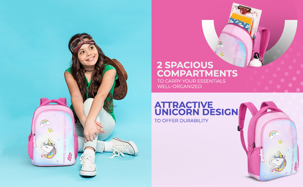 Skybags Bubbles Unicorn School Backpack 