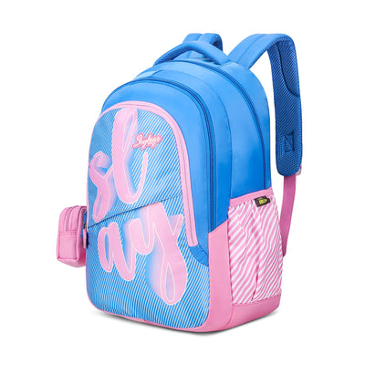 PEARL 05 SCHOOL BACKPACK BLUE PINK