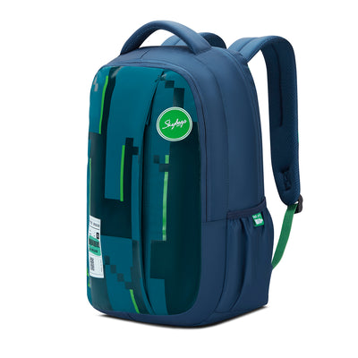 Skybags Grad V2 Green, Laptop backpack, 30L, Spacious, 2 Compartment, organiser, Rain Cover, Secret pocket, Padded back, Backpack for men women, Premium TPE Fabric, 1 Year International warranty