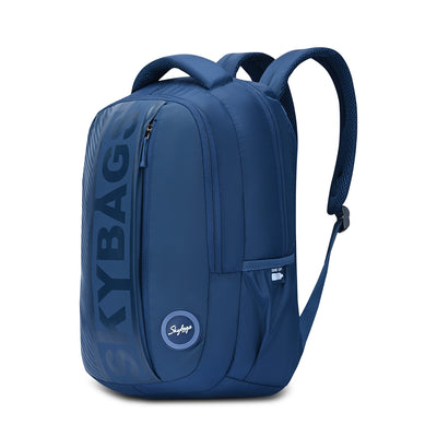 Skybags Grad V2 Blue, Laptop backpack, 30L, Spacious, 2 Compartment, organiser, Rain Cover, Secret pocket, Padded back, Backpack for men women, Premium TPE Fabric, 1 Year International warranty