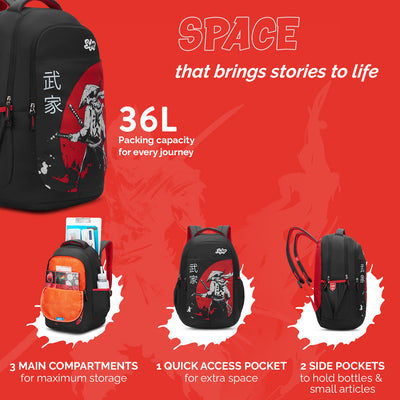 Skybags KYRO RC 02 SCBP WARRIOR RED BLACK