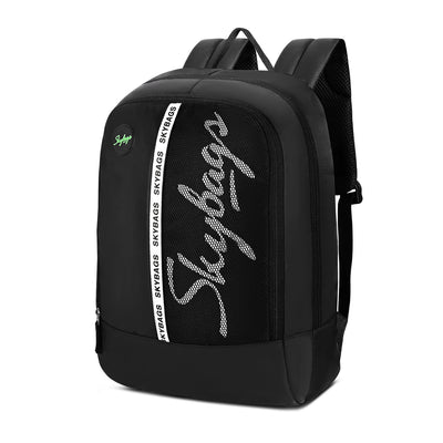 Skybags Tribe V2 Black  Laptop Backpack, Casual Bag , unisex, 26Litres, 2 Compartment, Organiser, Premium TPE Fabric, Light Weight, Backpack for Men Women, 1 Year International Warranty