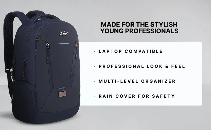 Skybags Chester Pro 01 Laptop Backpack Blue A+ Banner 9