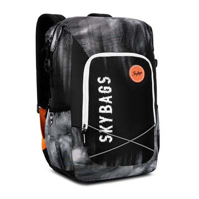 Skybags Yolo Pixel Black , Laptop Backpack, unisex, casual bag, Side bottle pocket, organiser, 2 compartment, 35 litres, Light weight bag, backpack for Men Women, 1 Year International Warranty