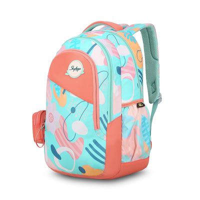 BLISS 03 SCHOOL BACKPACK ORANGE GREEN