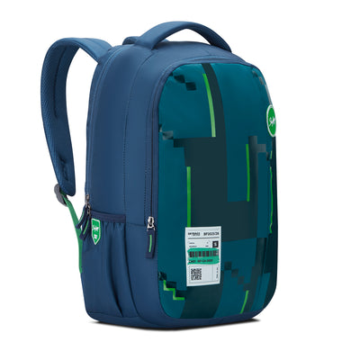 Skybags Grad V2 Green, Laptop backpack, 30L, Spacious, 2 Compartment, organiser, Rain Cover, Secret pocket, Padded back, Backpack for men women, Premium TPE Fabric, 1 Year International warranty