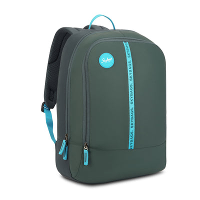 Skybags Tribe V2 Teal  Laptop Backpack, Casual Bag , unisex, 26Litres, 2 Compartment, Organiser, Premium TPE Fabric, Light Weight, Backpack for Men Women, 1 Year International Warranty