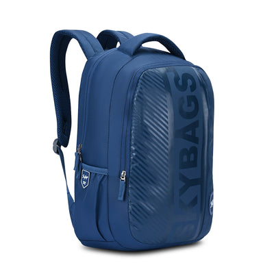Skybags Grad V2 Blue, Laptop backpack, 30L, Spacious, 2 Compartment, organiser, Rain Cover, Secret pocket, Padded back, Backpack for men women, Premium TPE Fabric, 1 Year International warranty