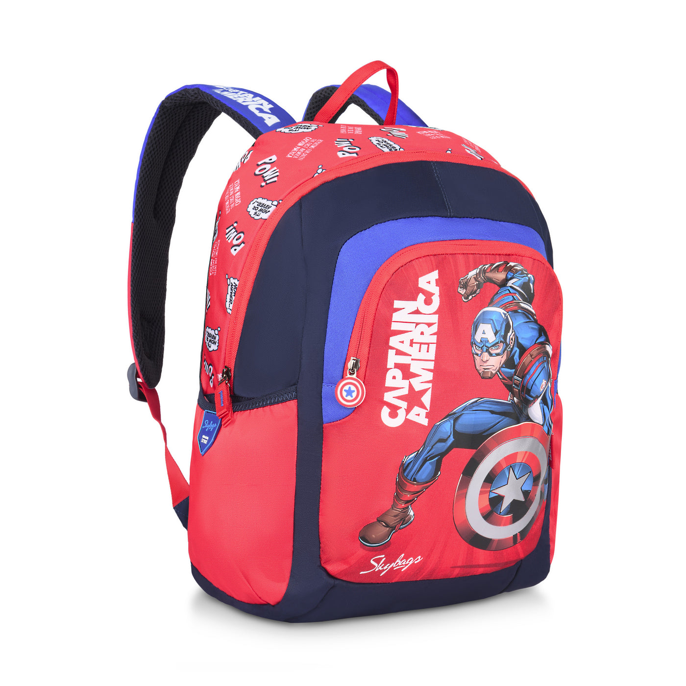 Skybags Captain America Champ "02 School Backpack Red And Blue"