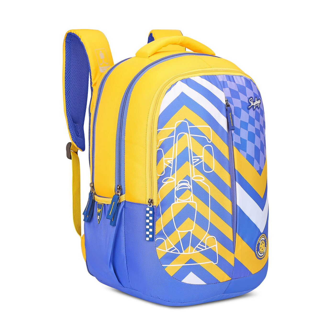 Skybags KLAN PRO 03 SCHOOL BACKPACK PURPLE YELLOW