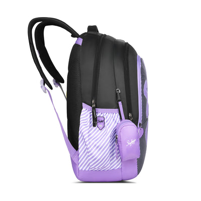 PEARL 06 SCHOOL BACKPACK BLACK PURPLE