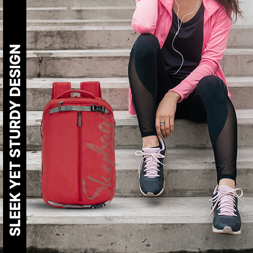 Skybags Offroader NX 01 Laptop Backpack Red A+ Banner 3