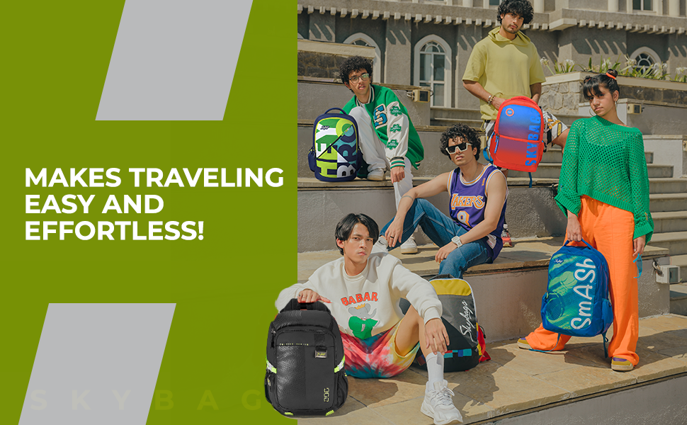 Skybags Chaser 02 "Laptop Backpack (H) Black"