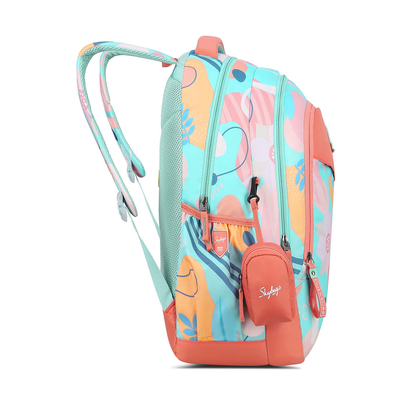 BLISS 03 SCHOOL BACKPACK ORANGE GREEN