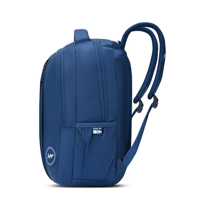 Skybags Grad V2 Blue, Laptop backpack, 30L, Spacious, 2 Compartment, organiser, Rain Cover, Secret pocket, Padded back, Backpack for men women, Premium TPE Fabric, 1 Year International warranty